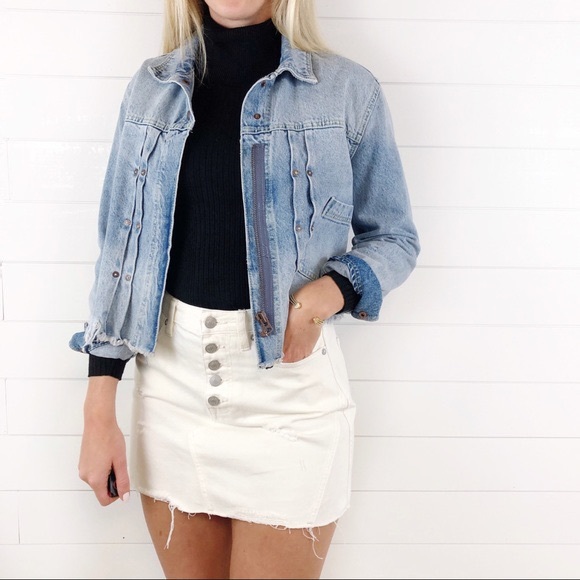 ❤️ NWT! Free People Creamy White Distressed Skirt - Picture 5 of 9